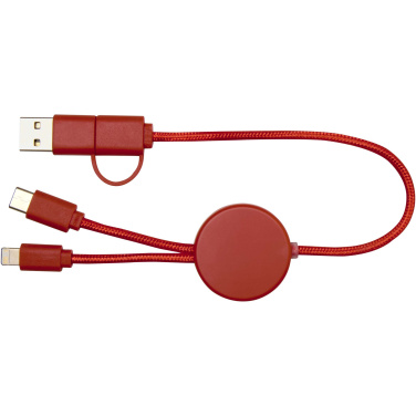 Logotrade advertising products photo of: Citala 5-in-1 recycled plastic 30 cm data sync and 27W fast charge cable